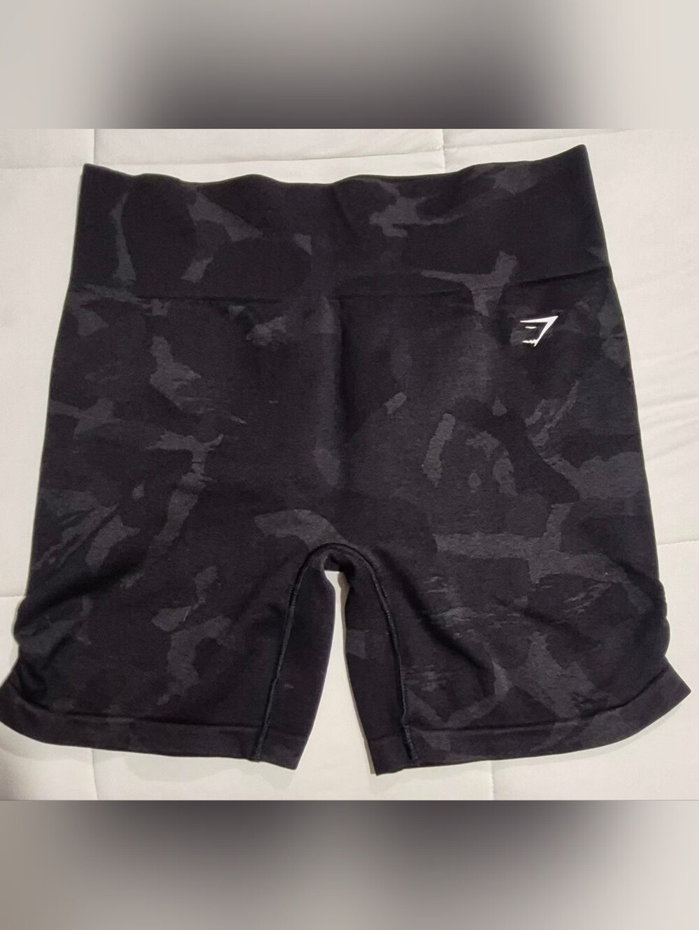 Gymshark Black Camo High-Waist Biker Shorts